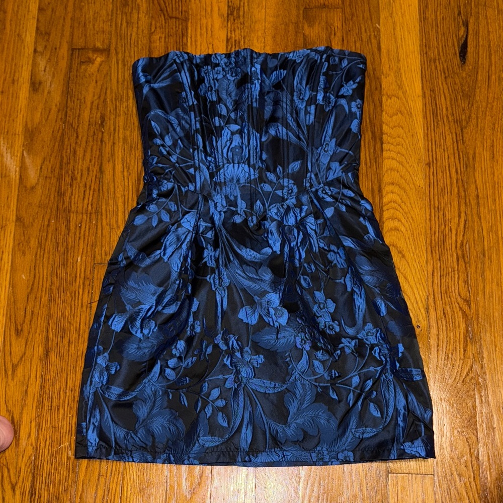 Lulu's Midnight Blue Strapless Dress